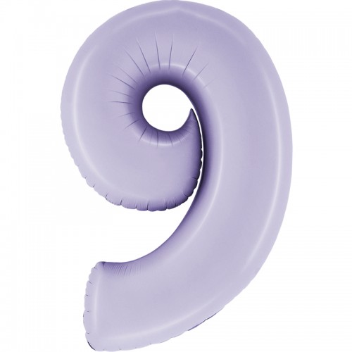 Balão Número 9 Lilás Pastel Balão Número 9 Lilás Pastel